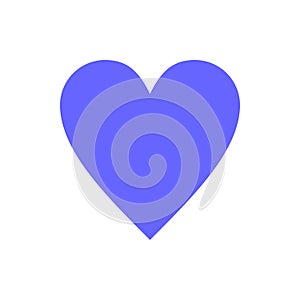 Blue Heart.Abstract heart shape. Vector illustration.Heart icon in flat style. The heart as a symbol of love. Elegance.