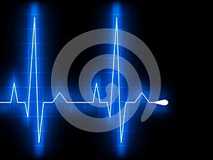 Blue heart beat. Ekg graph. EPS 8