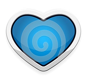 Blue heart button