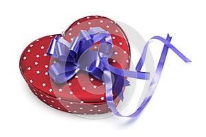 Blue Heart-shaped Gift Box