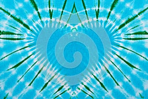 blue heart sign tie dye pattern background