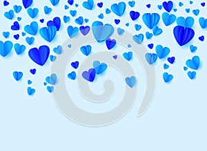 Blue hearts background.