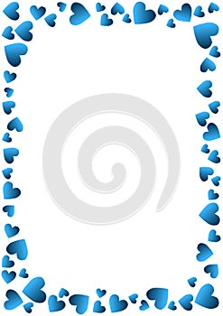 Blue hearts valentines day PNG Frame