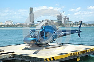 Blau Hubschrauber 