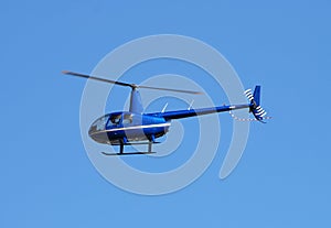 Blue helicopter