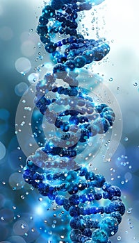 Blue helix human DNA structure