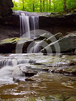 Blue Hen Falls, Cuyahoga Valley National Park, Waterfall in Forest