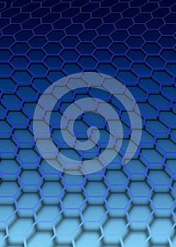 Blue hexagon