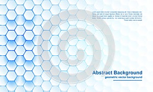 Blue Hexagon background, modern abstract, futuristic geometric vector background