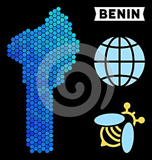 Blue Hexagon Benin Map