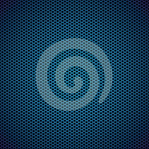 Blue hexagon metal background