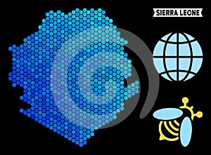 Blue Hexagon Sierra Leone Map