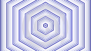 Blue hexagon star simple flat geometric on white background loop. Starry hexagonal radio waves endless creative animation. Stars