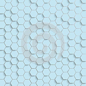 Blue Hexagon Structure Cover