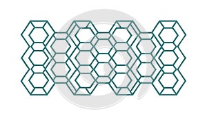 Blue Hexagonal Geometric Network Pattern Art, vector design Generative AI