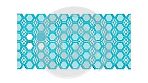 Blue Hexagonal Mesh Pattern, Modern Geometric Grid Background, vector design Generative AI