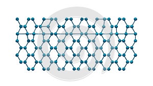 Blue Hexagonal Molecular Structure Pattern, vector design Generative AI