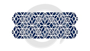 Blue Hexagonal Pattern Vector Icon, Abstract Geometric Background vector design Generative AI