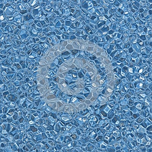 Blue hexagonal tiles, glossy and reflective, arranged in a seamless pattern. The surface