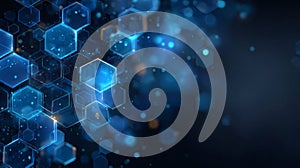 Abstract Digital Hexagonal Pattern Visualization