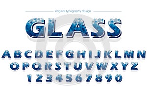 Blue Hexagpm Colorful Typography Design photo