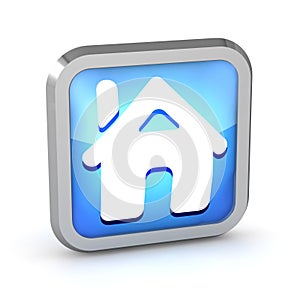 Blue home button icon
