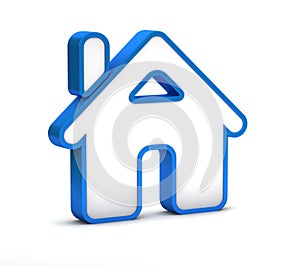 Blue home button icon