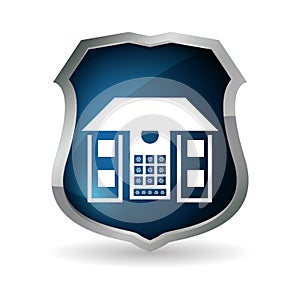 blue home security control code button