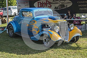 Blue hot rod