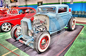 Blue hot rod