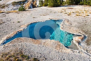 Blue Hot Spring Pool in Yellowstone National Park,USA