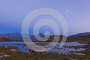 Blue hour on the Aiguilles d`Arves