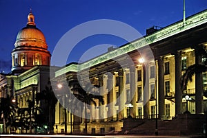 Blue Hour View City Hall Singapore