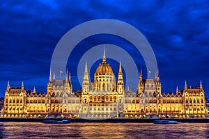 Blue Hour Closeup of the Hungarian Parliament