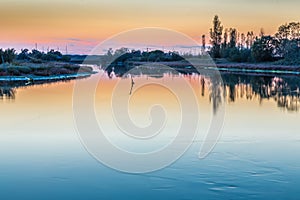 Blue hour on fishing house photo