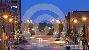 Blue Hour Image of a Downtown Guelph, Ontario Street