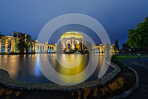 Blue hour over the Palace of Fine Arts