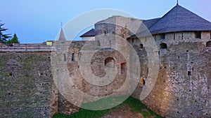 Blue hour panorama of Kamianets-Podilskyi Castle, Ukraine