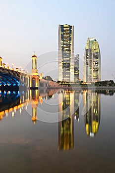 Blue hour view at pullman lakeside