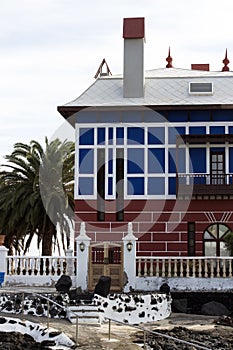 The Blue House in Arrieta in Lanzarote, Canary Islands, Spain photo