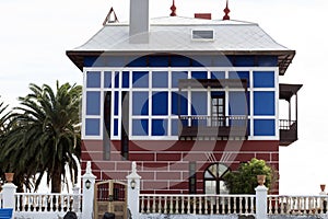 The Blue House in Arrieta in Lanzarote, Canary Islands, Spain photo