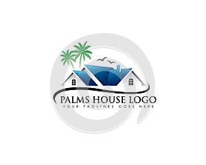 Palm tree realestate logo