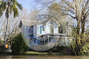 Wooden house in the Delta del Parana, Tigre Buenos Aires Argentina