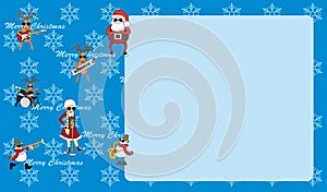 Blue humorous Christmas card invitation