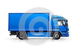 Blue hydrogen fuel cell truck photo