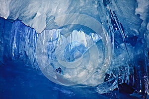 Blue ice cave