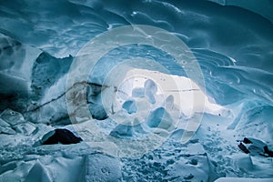 Blue Ice Cave Alaska Glacier