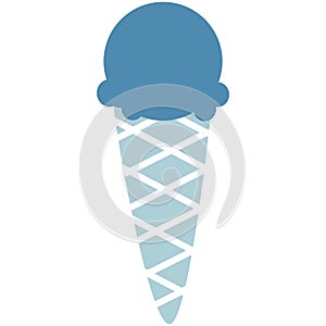 Blue Ice cream cone.