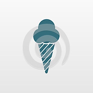 Blue Ice Cream icon isolated on background. Modern flat pictogram, internet concept. Trendy Simple v