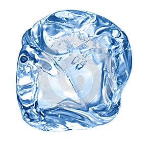 Blue ice cube